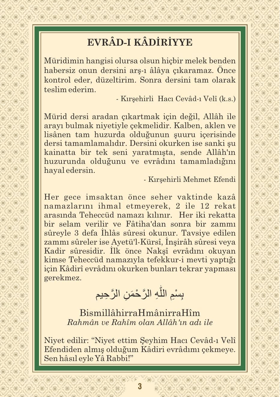 Kâdirî Dersi Sayfa 4