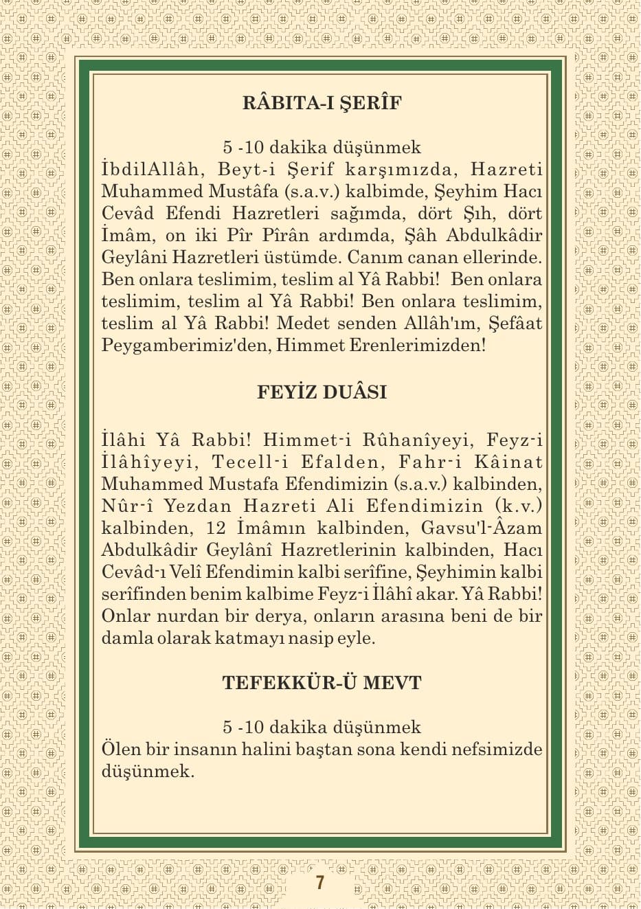Kâdirî Dersi Sayfa 8
