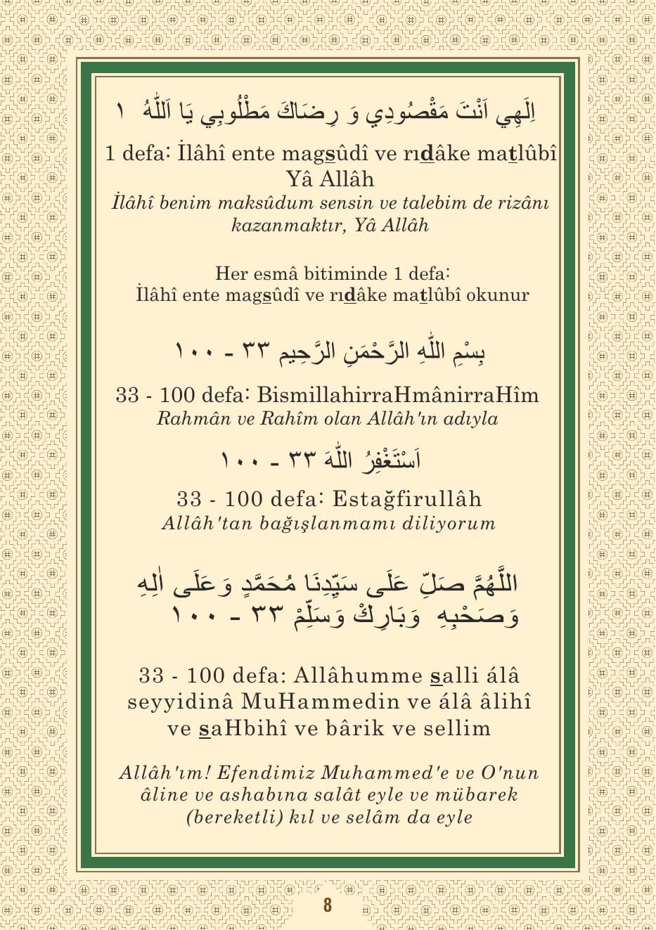 Kâdirî Dersi Sayfa 9