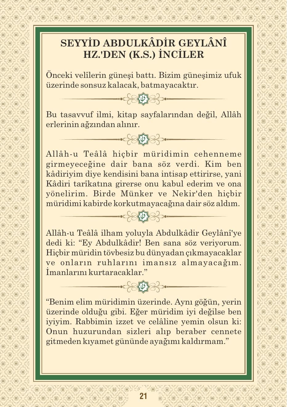 Kâdirî Dersi Sayfa 22