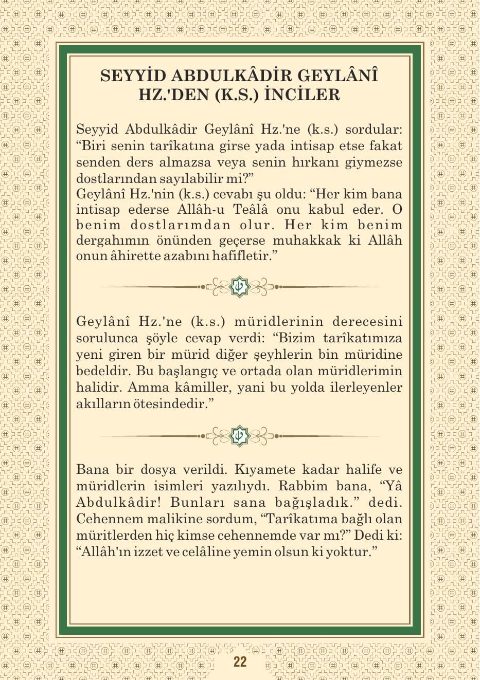 Kâdirî Dersi Sayfa 23
